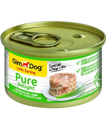 Gimdog - Little Darling Pure Delight - kip & lam - adult - 12 blikjes van 85 gram