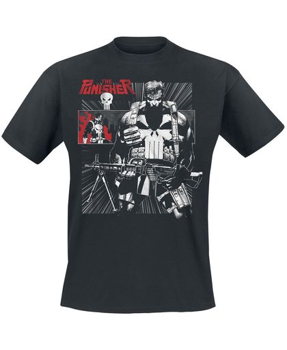 The Punisher Manga Castle T-shirt zwart