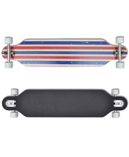 Skateboard longboard star Esdoorn Aluminium 107 cm blauw 9"