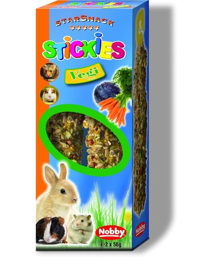 Nobby Stickies Groenten - 2 St à 2x56 gr - Knaagdiersnack