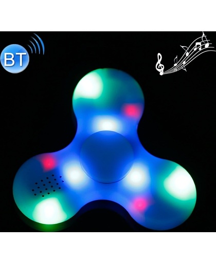 Bluetooth V4.0 Speaker Glowing Fidget Spinner Toy Anti-Anxiety Toy met RGB LED licht voor Children en Adults, 1.5 Minutes Rotation Time, Big Steel Beads Bearing + ABS materiaal(blauw)
