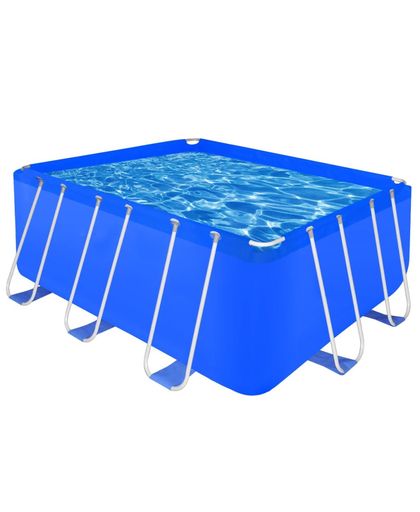 vidaXL Opbouwzwembad met stalen frame 400 x 207 x 122 cm rechthoekig