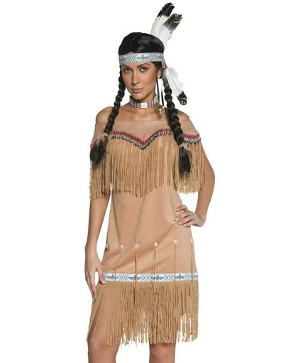 Indianen jurkje met franjes | Wild West verkleedkleding maat M (40-42)