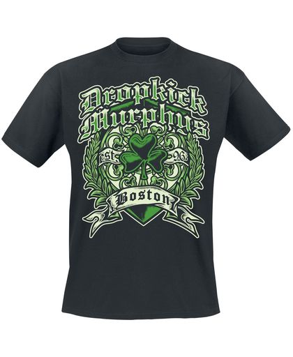 Dropkick Murphys Boston Irish Heart T-shirt zwart