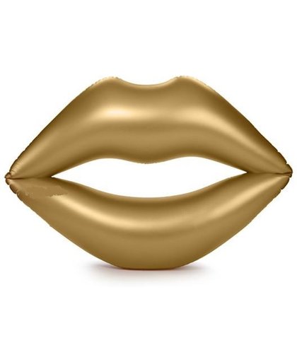 Lippen opblaasbaar | inflatable lips | groot | Summer Fun | Water floating Row | 180CM*160CM | Zwemband | Swimring | goud