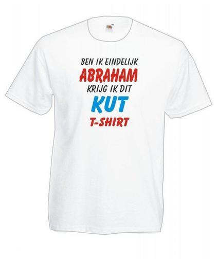 Mijncadeautje heren leeftijd T-shirt wit maat XXL Abraham kut T-shirt