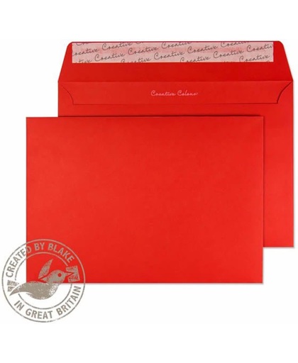 Envelop Rood stripsluiting A5 / C5 / 162x229mm -120-grams, pak   25 stuks
