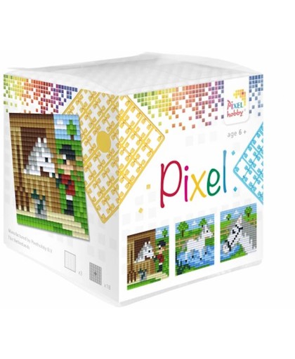 Pixel classis kubus paarden