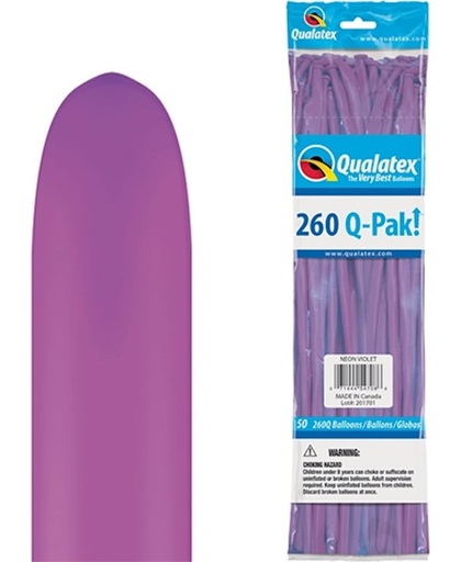 Qualatex Q-pak Violet - 50 stuks