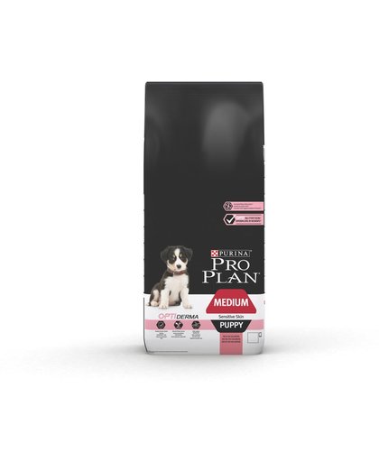 Pro Plan Hond Medium/Puppy - Sensitive Skin Optiderma - 12 kg