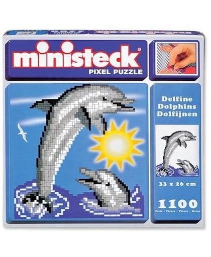 Ministeck pixel puzzle dolfijnen