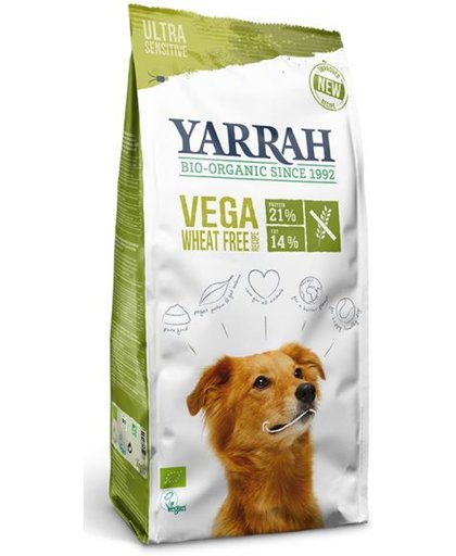 Yarrah dog biologische brokken vega ultra sensitive tarwevrij hondenvoer 10 kg