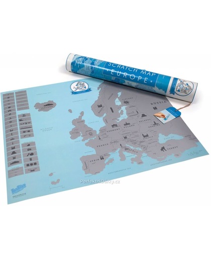 Wereld Kraskaart Europa | World Scratch Map Europe Edtition| Wereldkaart Kras | Krasmap Wereldkaart | Kras je Vakantiebestemmingen | Poster 55x42