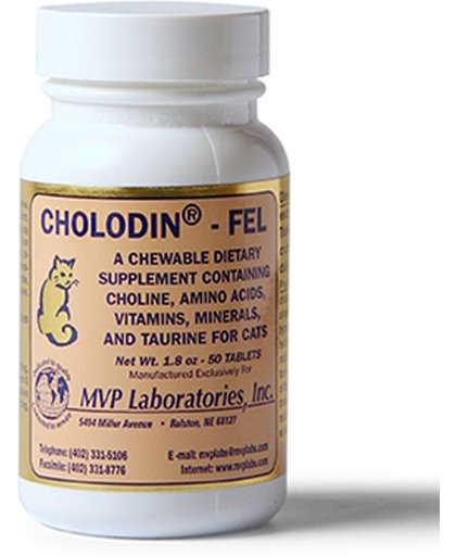 Cholodin - Kat - Voedingssuplement - Voor oudere katten - Bij dementie gerelateerdeklachten en ouderdomskwalen - 50 tabletten