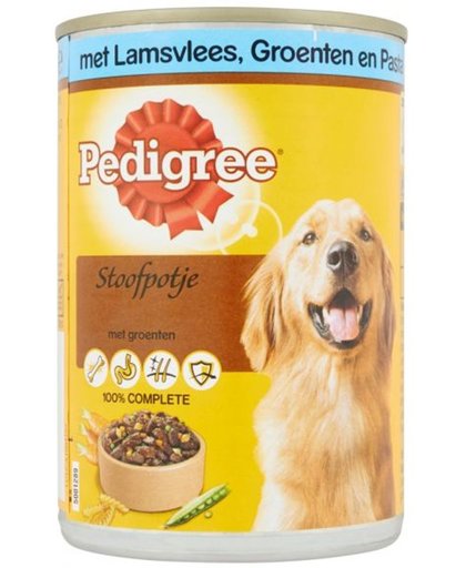 Pedigree Blik Hondenvoer Adult - Lam/Groente/Pasta Homestyle - 12x 400 gram