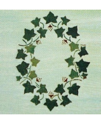 Verfsjabloon Klimop krans. Sjabloon 35 x 40 cm