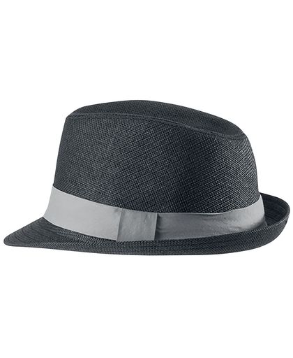Trilby Hat Hoed zwart-grijs