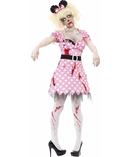 Halloween - Roze zombie Minnie kostuum voor dames - Halloween / horror verkleedpak 40-42 (m)