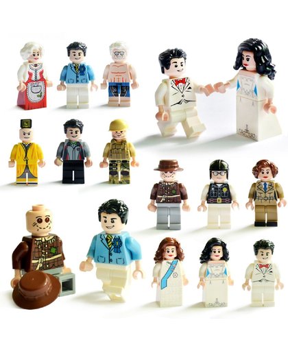 XXXL set met 12 figuren poppetjes geschikt voor lego.