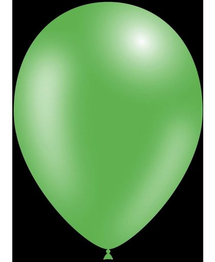 Feestballonnen metallic groen 26 cm professionele kwaliteit 25 stuks voordeelpak