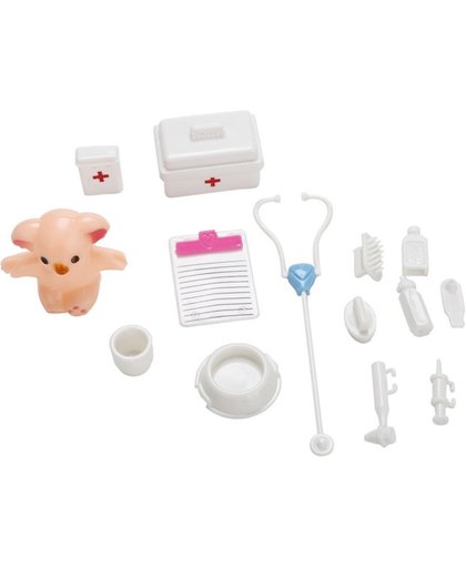 14 delige accessoire set voor de Barbie pop bevat o.a. stethoscoop, verbandtrommel, injectiespuit en meer...NBH®