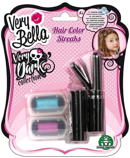 Bella Very Very Dark Kleurrijke Haarlokken Blauw / Roze