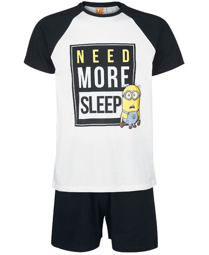 Minions Need More Sleep Pyjama zwart-wit