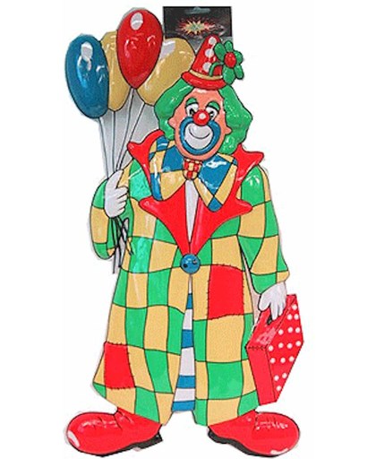 Clown decoratie met ballonnen