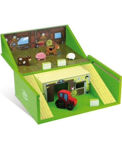Speelgoed boerderij van hout met dieren en accessoires