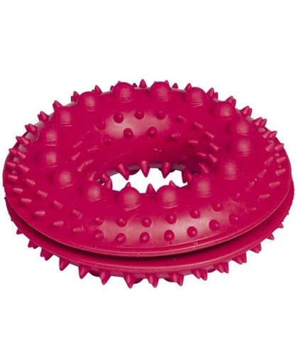 Nobby - Hond - Speelgoed - Ring met spikes - met plek voor snoepjes - Rubber - 10,5 cm