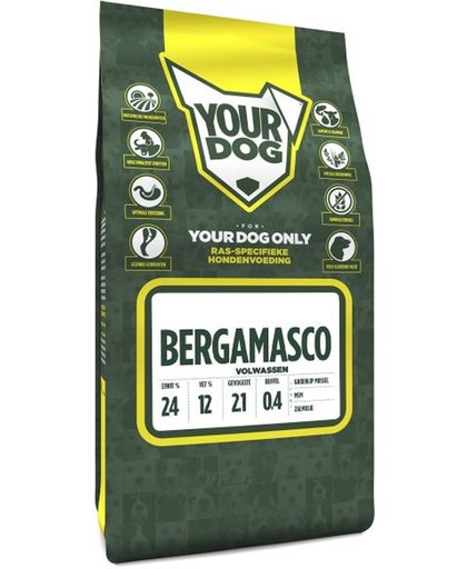 Yourdog bergamasco hondenvoer volwassen 3 kg
