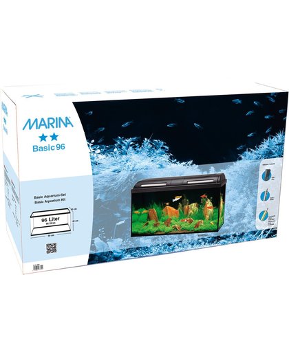 Marina Basic - Aquarium - 96 liter - Zwart