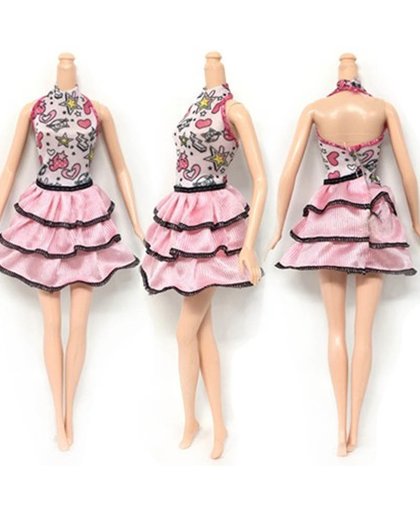 Leuke korte Barbie jurk met vrolijk design - NBH®
