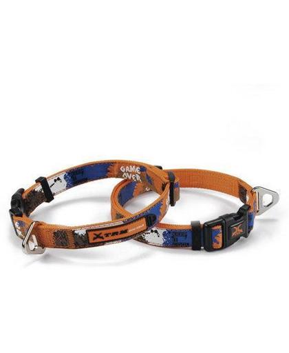 Xtrmo nylon halsband - Verstelbaar - Oranje.