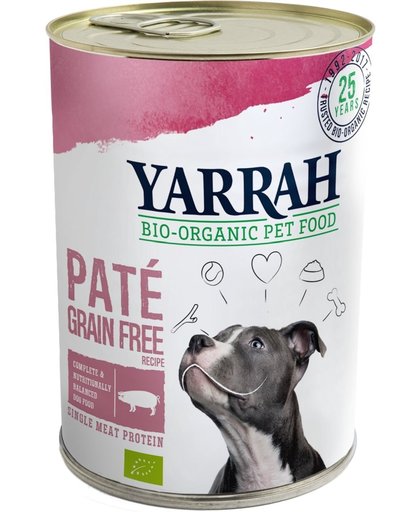 Yarrah Paté Varken - Hond - Graanvrij - Volledig natvoer - 12 x 400 gr
