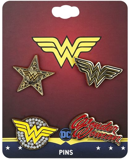 Wonder Woman Logos Pin set meerkleurig