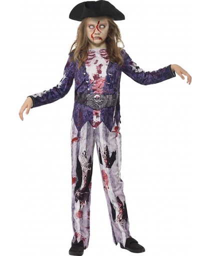 Zombie piraat kostuum voor meiden 130-143 (7-9 jaar)