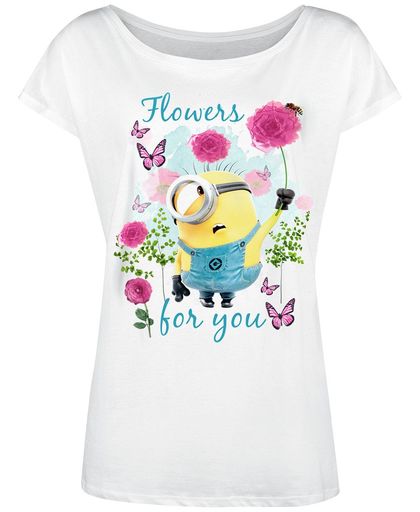 Minions Flowers Girls shirt wit