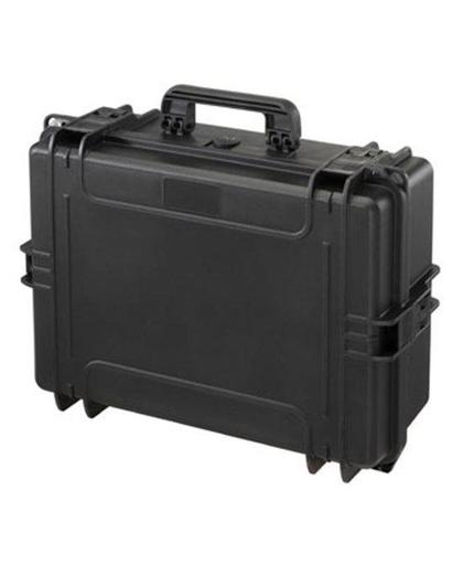 MAX505 Waterdichte koffer  zwart leeg binnenmaten 50,0 x 35,0 x 18,9 cm