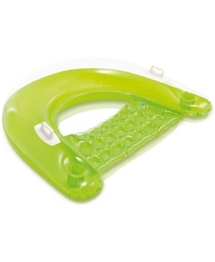 Groene Drijvende Opblaasbare Zitstoel Inclusief Bekerhouders en Reparatieset - 152 x 99 cm | Zwemband | Zwembad speelgoed