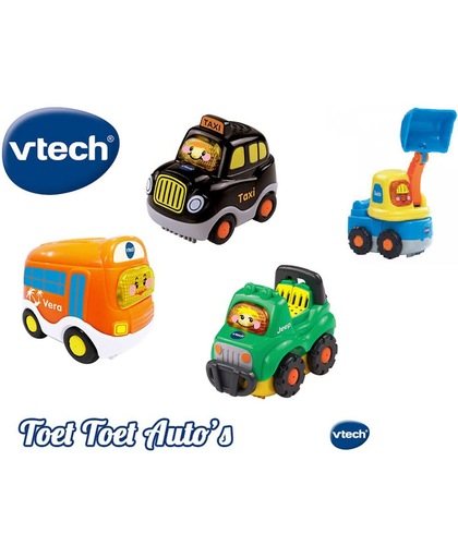 VTech Toet Toet Auto's 4 Voertuigen - Speelfiguren