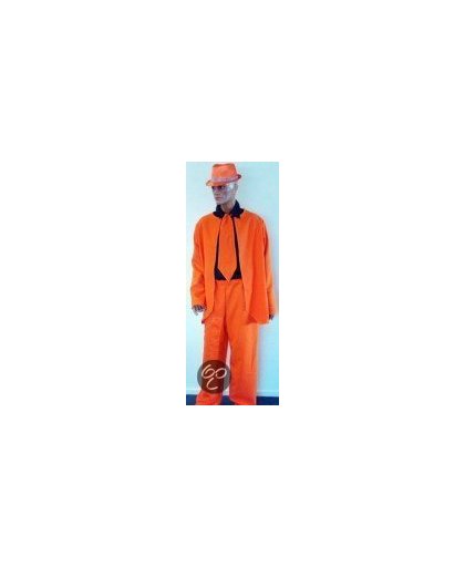 Carnavals kostuum Gekleed maar toch Verkleed Oranje 3 delig in een universele heren maat L/XL