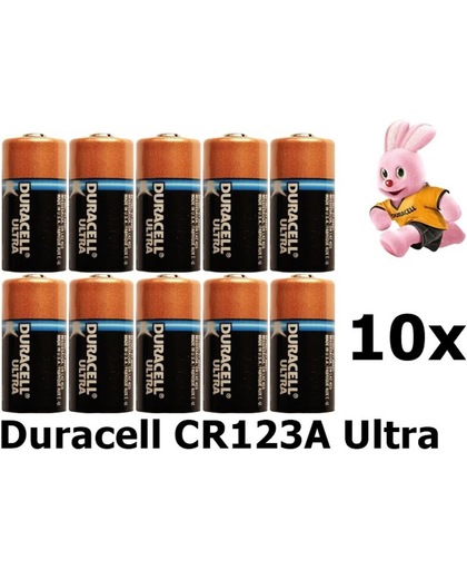 10 stuks - Duracell CR123A Ultra Lithium batterij