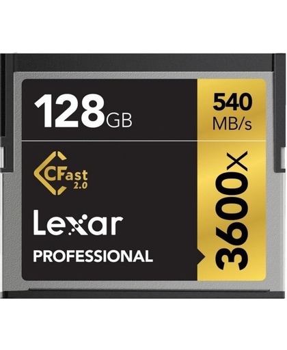 Lexar Professional CompactFlash 2.0 kaart 128GB 3600x