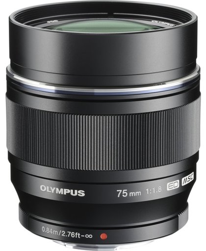 Olympus M.ZUIKO Digital - Lens - ED 75 mm 1.1.8 - Zwart