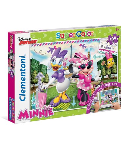 Clementoni - Disney Minnie Mouse & Katrien Duck - Super Color Puzzel - 104 Stukjes