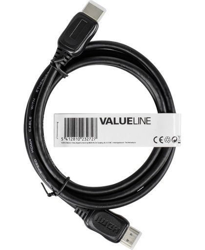 Valueline High Speed HDMI-kabel met ethernet HDMI-connector - HDMI-connector 1,00 m zwart
