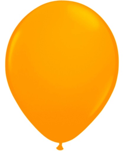 Neon oranje latex ballon 25 cm 8 stuks