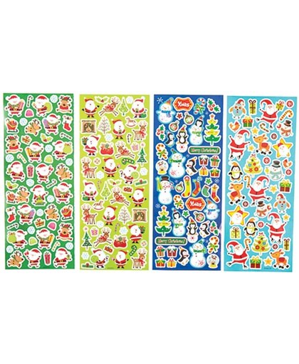 Set foam stickers van de kerstman, waarmee kinderen kaarten, collages, taferelen en knutselwerkjes voor kerst naar eigen smaak kunnen versieren (280 stuks)