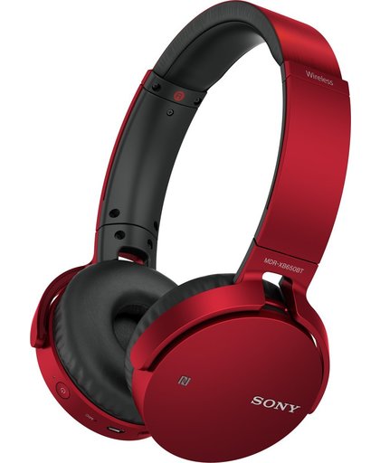 Sony MDRXB650BT mobiele hoofdtelefoon Stereofonisch Hoofdband Rood Draadloos